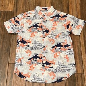 🐟 NWOT Eighty Eight Brand men’s short sleeve button down shirt